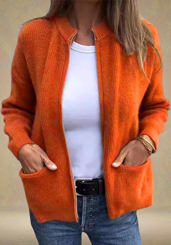 Margot | Herbstcardigan mit Reißverschluss