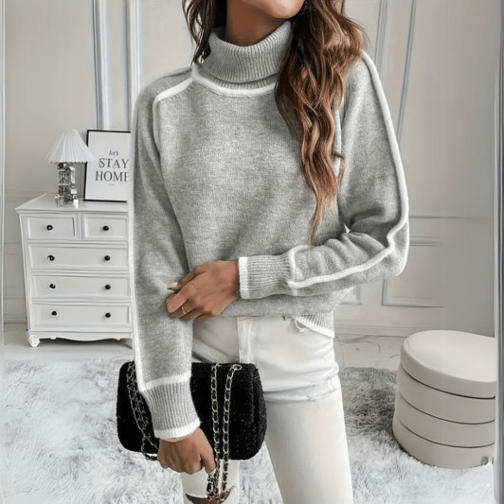 Pia | Eleganter Pullover mit Stehkragen