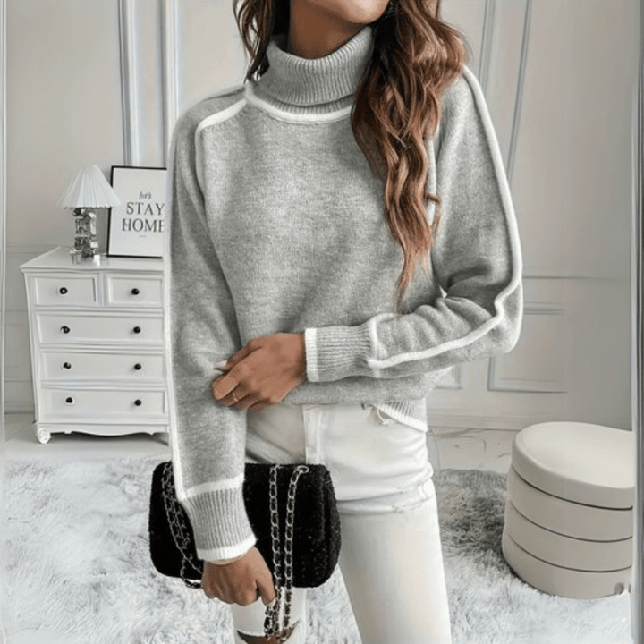 Pia | Eleganter Pullover mit Stehkragen