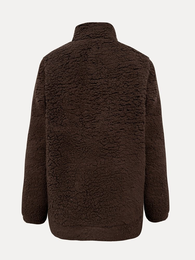Jana | Teddy-Pullover mit Reißverschluss