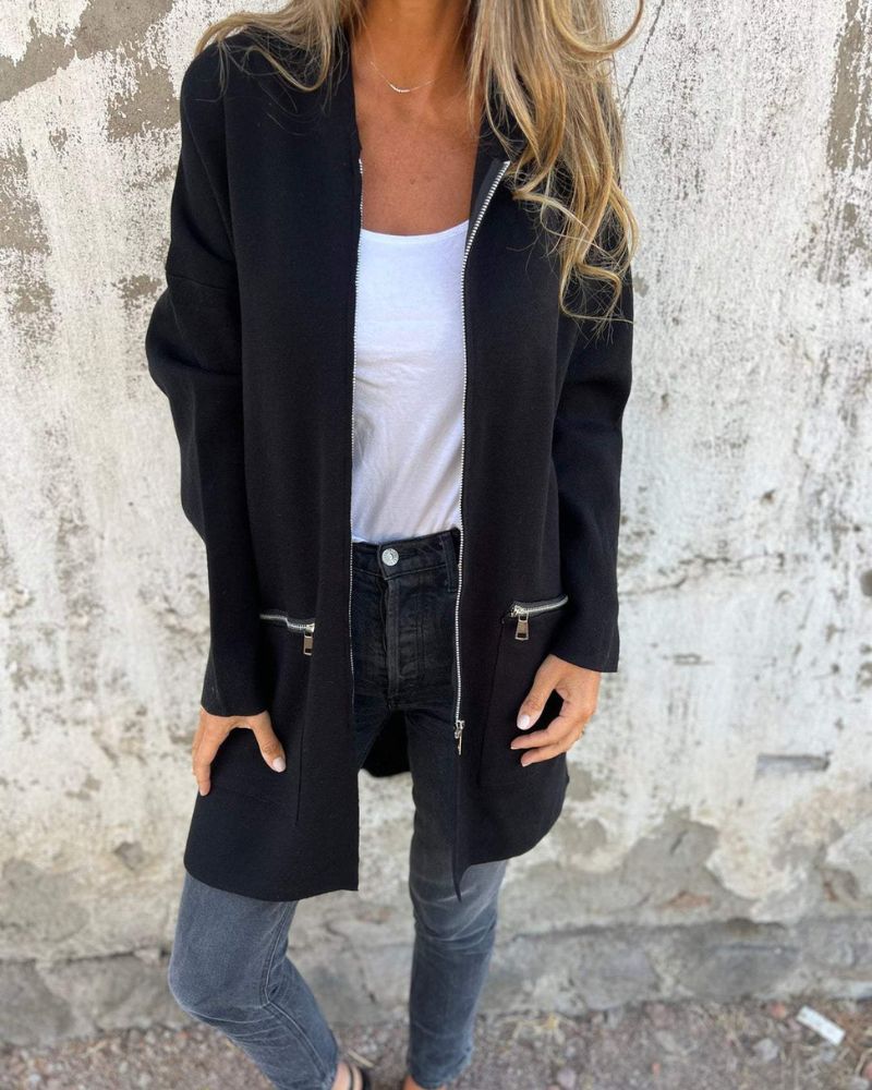 Yvonne | Stylischer Casual-Mantel mit Kapuze