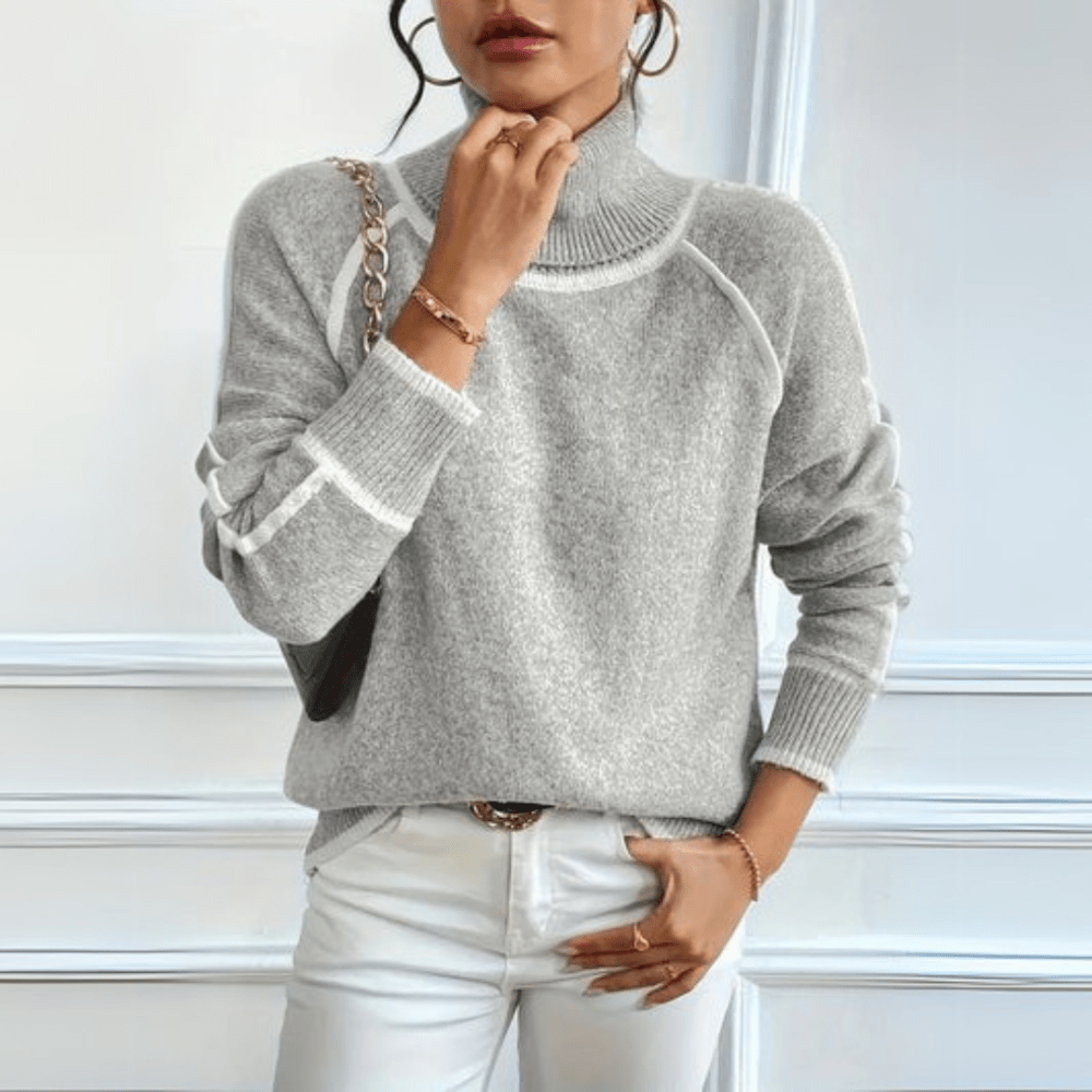 Pia | Eleganter Pullover mit Stehkragen