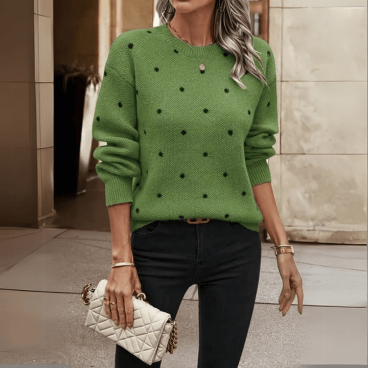 Liane | Weicher Pullover mit Punkten