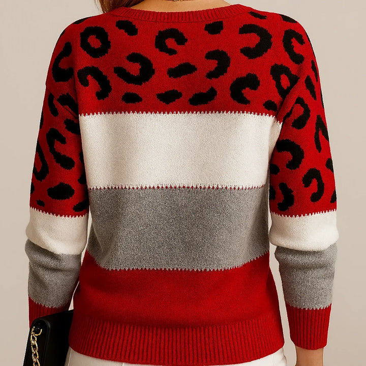 Gudrun | Freizeitpullover mit Leopardenmuster