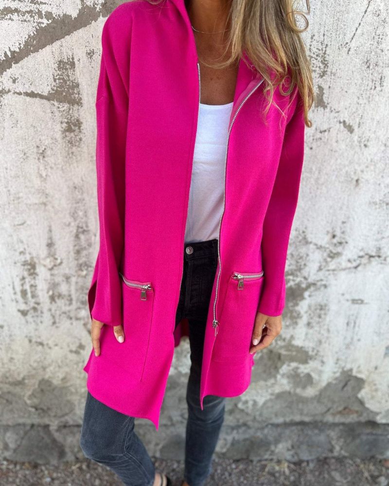 Yvonne | Stylischer Casual-Mantel mit Kapuze