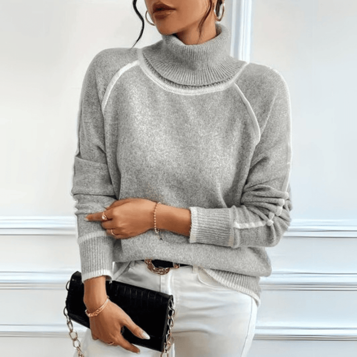 Pia | Eleganter Pullover mit Stehkragen