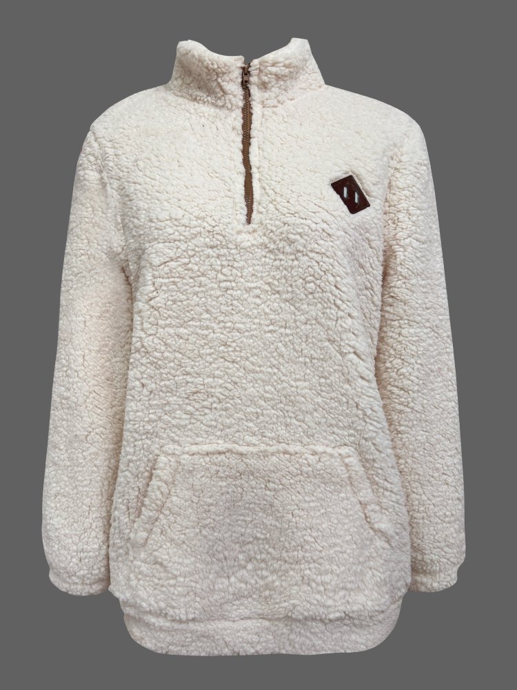 Jana | Teddy-Pullover mit Reißverschluss