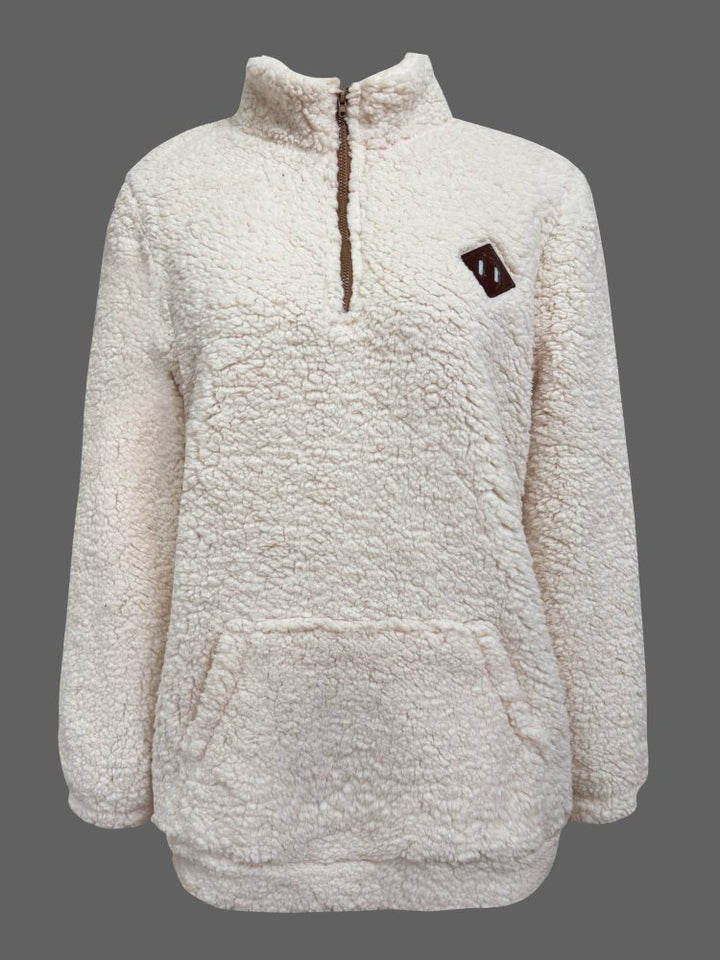 Jana | Teddy-Pullover mit Reißverschluss