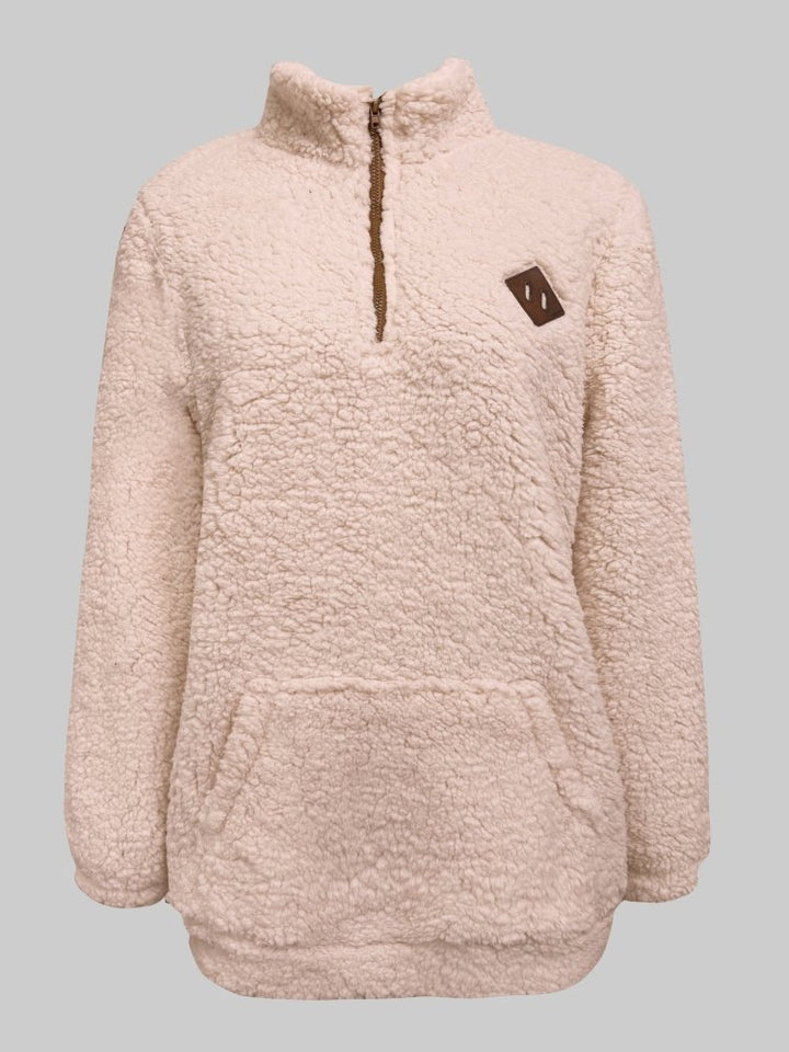 Jana | Teddy-Pullover mit Reißverschluss