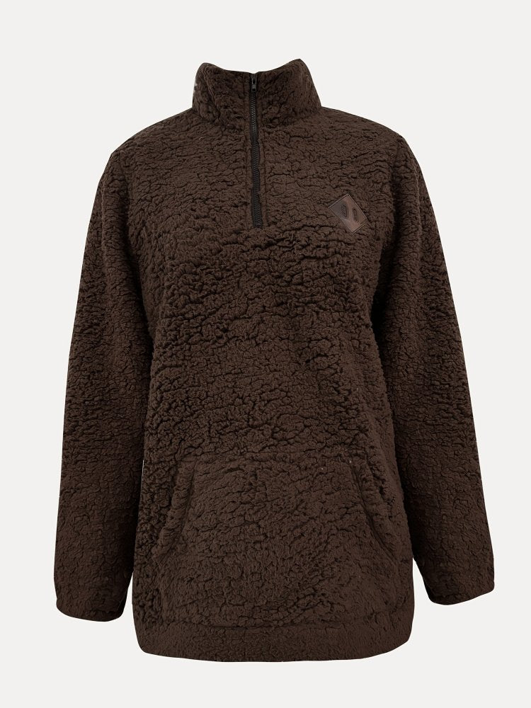 Jana | Teddy-Pullover mit Reißverschluss