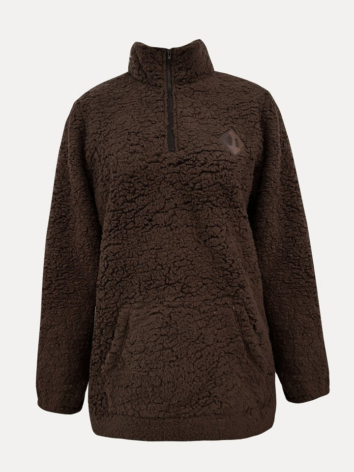 Jana | Teddy-Pullover mit Reißverschluss