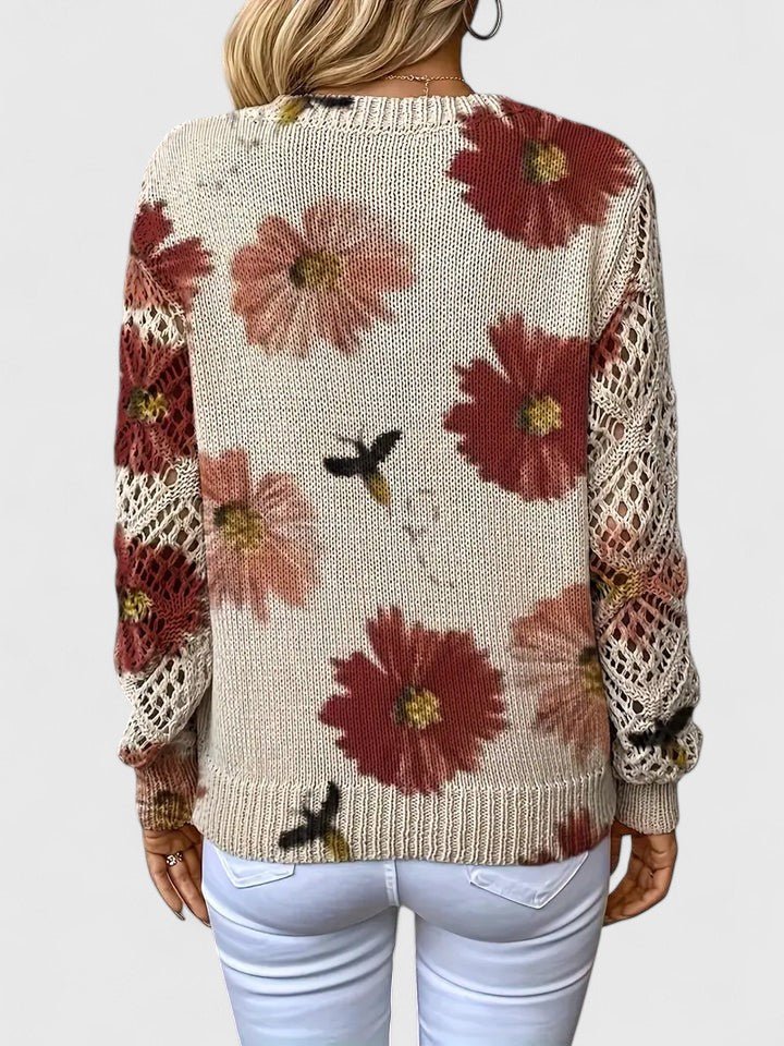 Nadine | Eleganter Pullover mit Blumenmuster