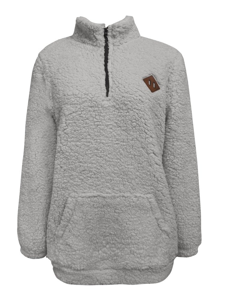 Jana | Teddy-Pullover mit Reißverschluss