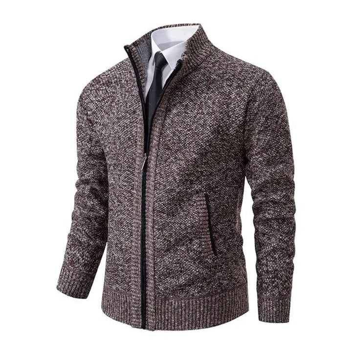 Leon | Strickpullover mit Reißverschluss und Taillierung
