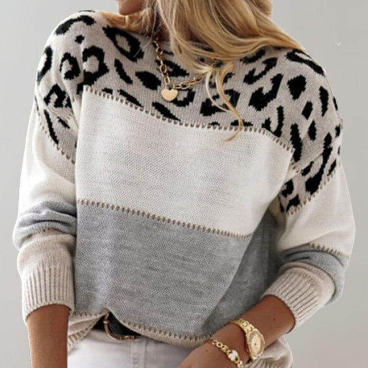 Gudrun | Freizeitpullover mit Leopardenmuster
