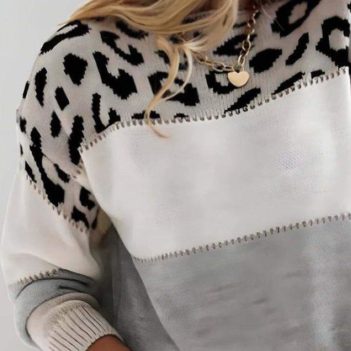Gudrun | Freizeitpullover mit Leopardenmuster
