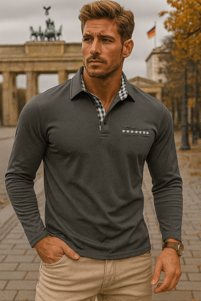 Dirk | Langärmliges Poloshirt