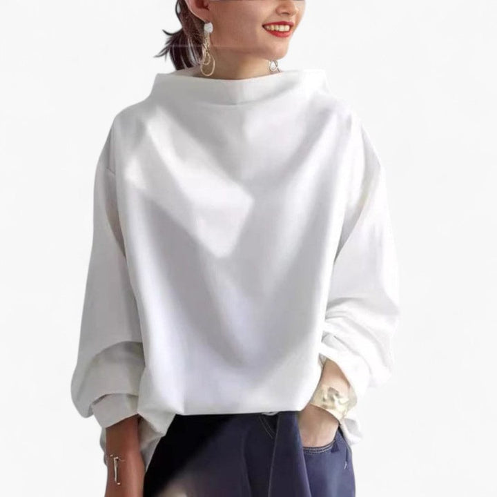 Berta | Weicher Pullover mit hohem Kragen