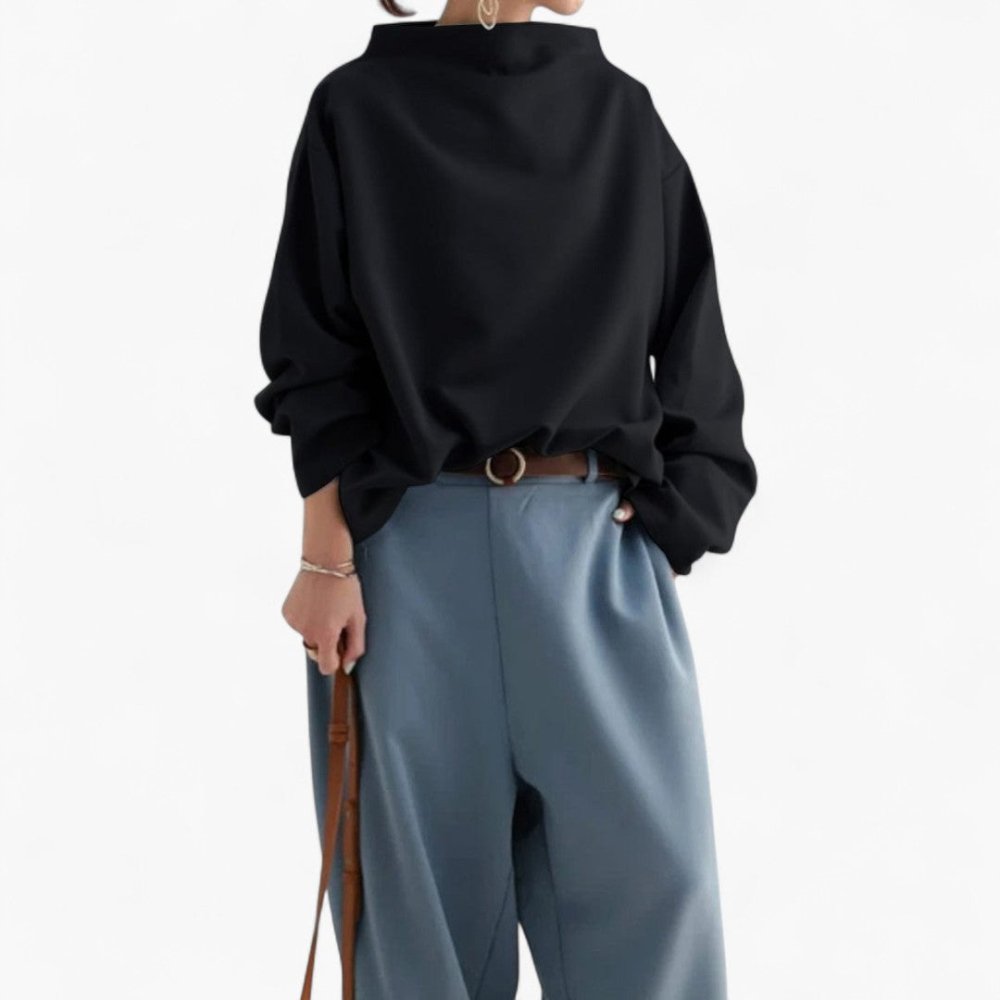 Berta | Weicher Pullover mit hohem Kragen