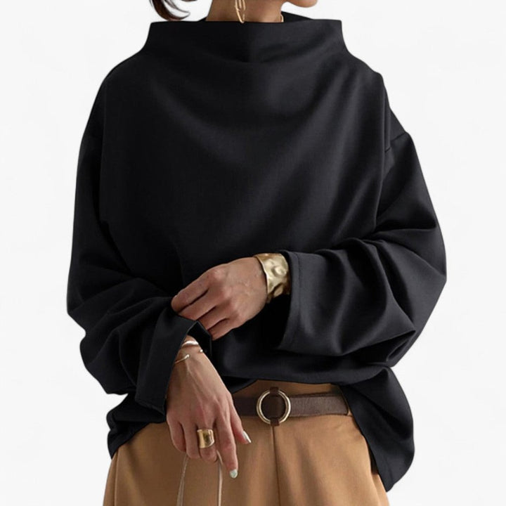 Berta | Weicher Pullover mit hohem Kragen