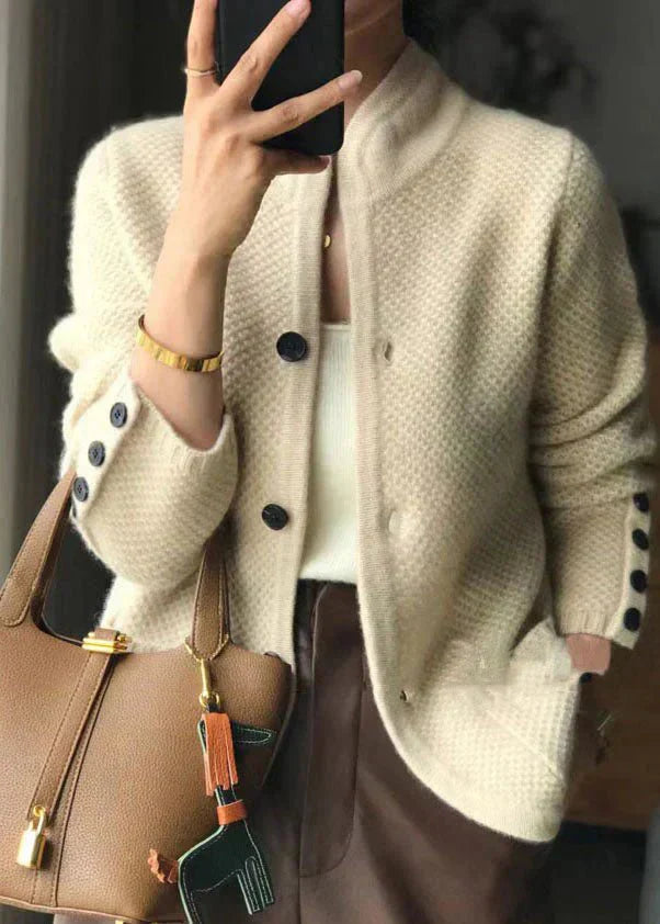 Evelin | Cardigan aus Kaschmirmischung mit Knöpfen