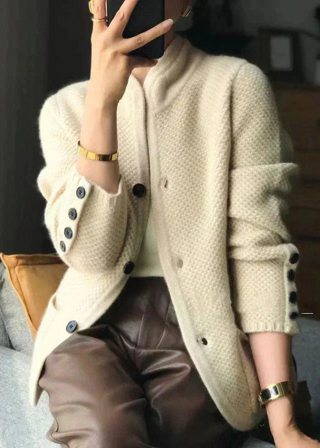 Evelin | Cardigan aus Kaschmirmischung mit Knöpfen