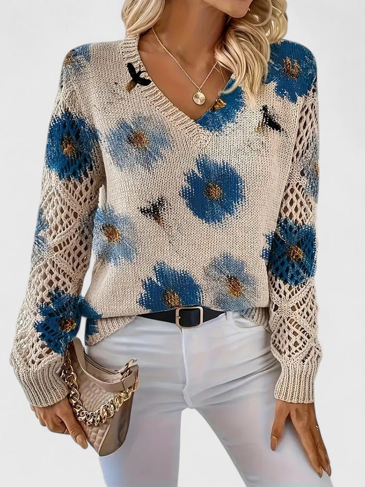 Nadine | Eleganter Pullover mit Blumenmuster
