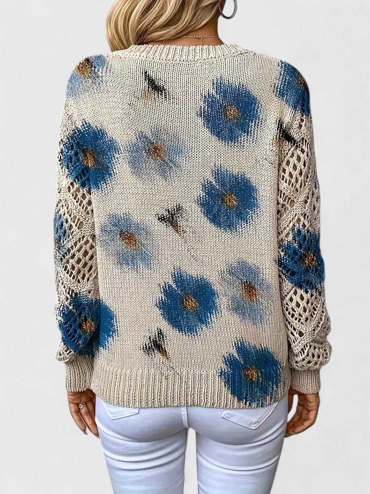 Nadine | Eleganter Pullover mit Blumenmuster