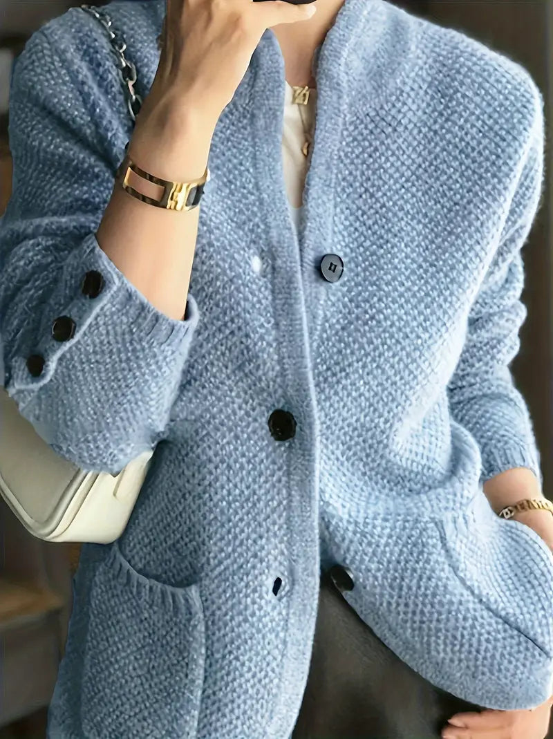 Evelin | Cardigan aus Kaschmirmischung mit Knöpfen