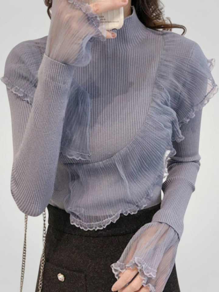 Meike | Eleganter Rüschenpullover für Damen mit Komfort