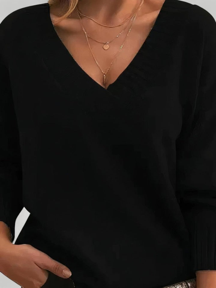 Clarine | Eleganter V-Ausschnitt Pullover für Damen mit Stil