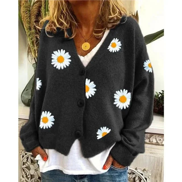 Rosa | Stilvoller Casual Blumen-Kardigan