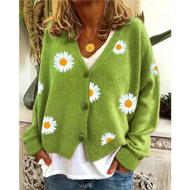Rosa | Stilvoller Casual Blumen-Kardigan