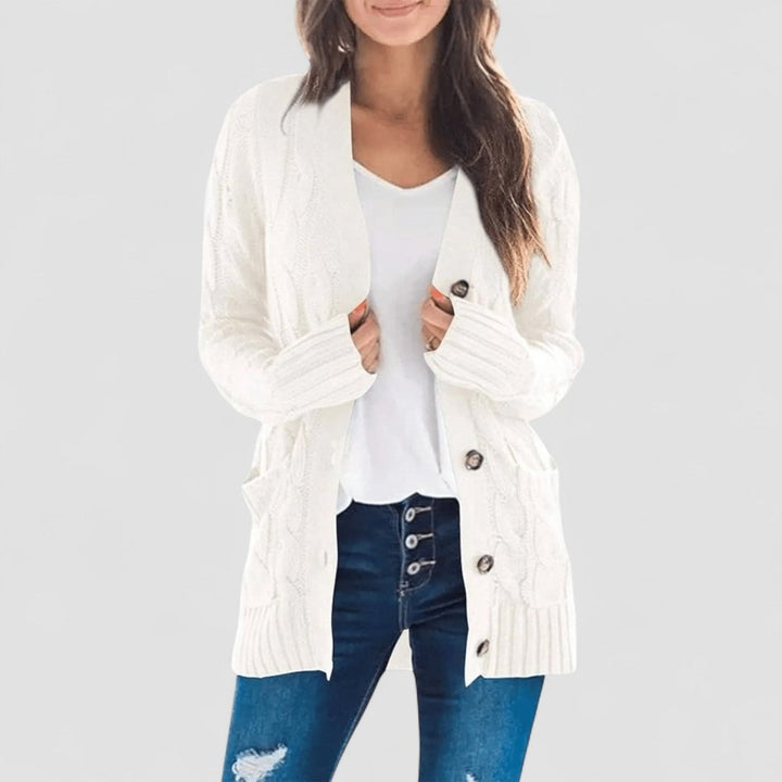 Ulla | Kuscheliger Cardigan mit Zöpfen