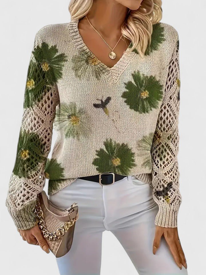 Nadine | Eleganter Pullover mit Blumenmuster