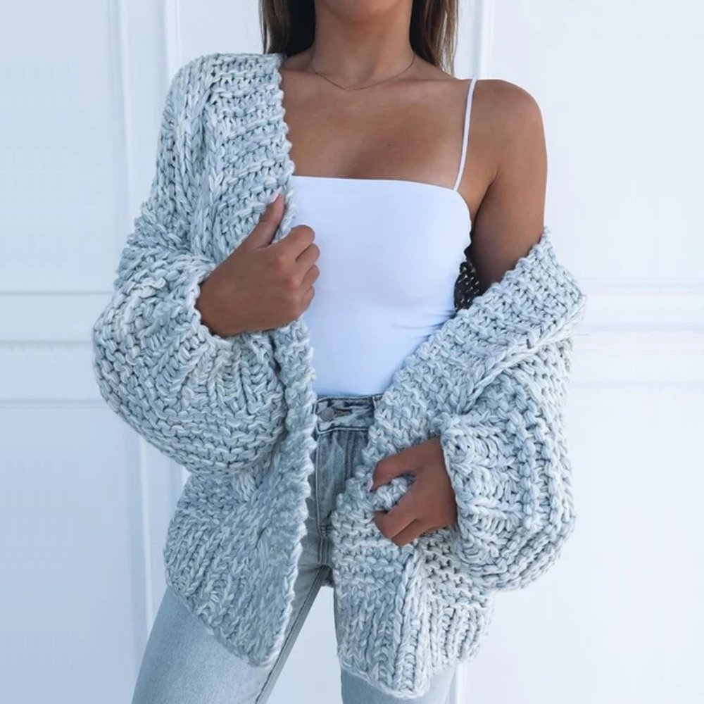 Theresa | Grober Lockere Strickjacke