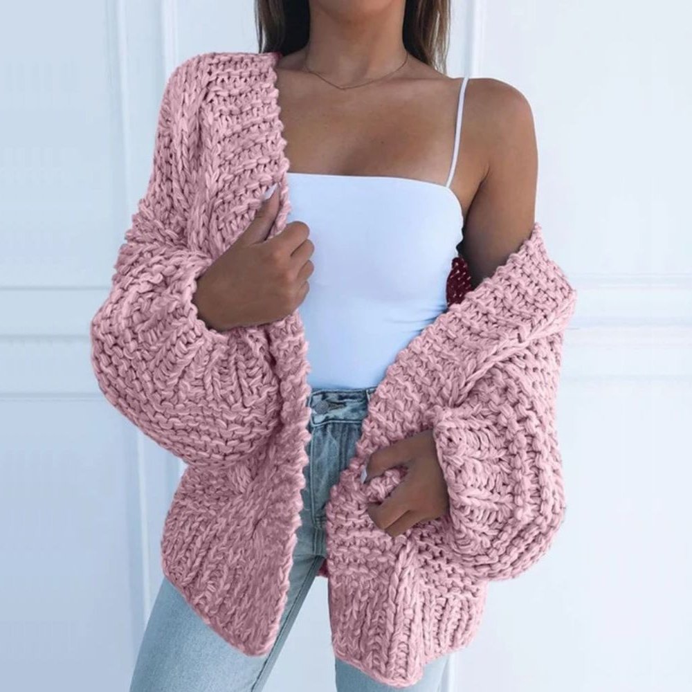 Theresa | Grober Lockere Strickjacke