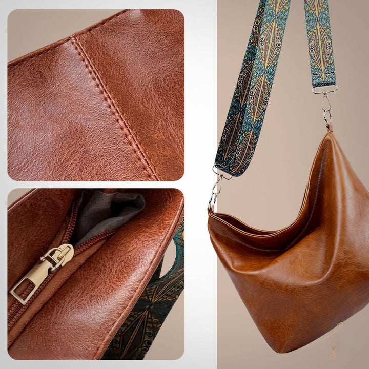Greta - Vintage Leder-Schultertasche