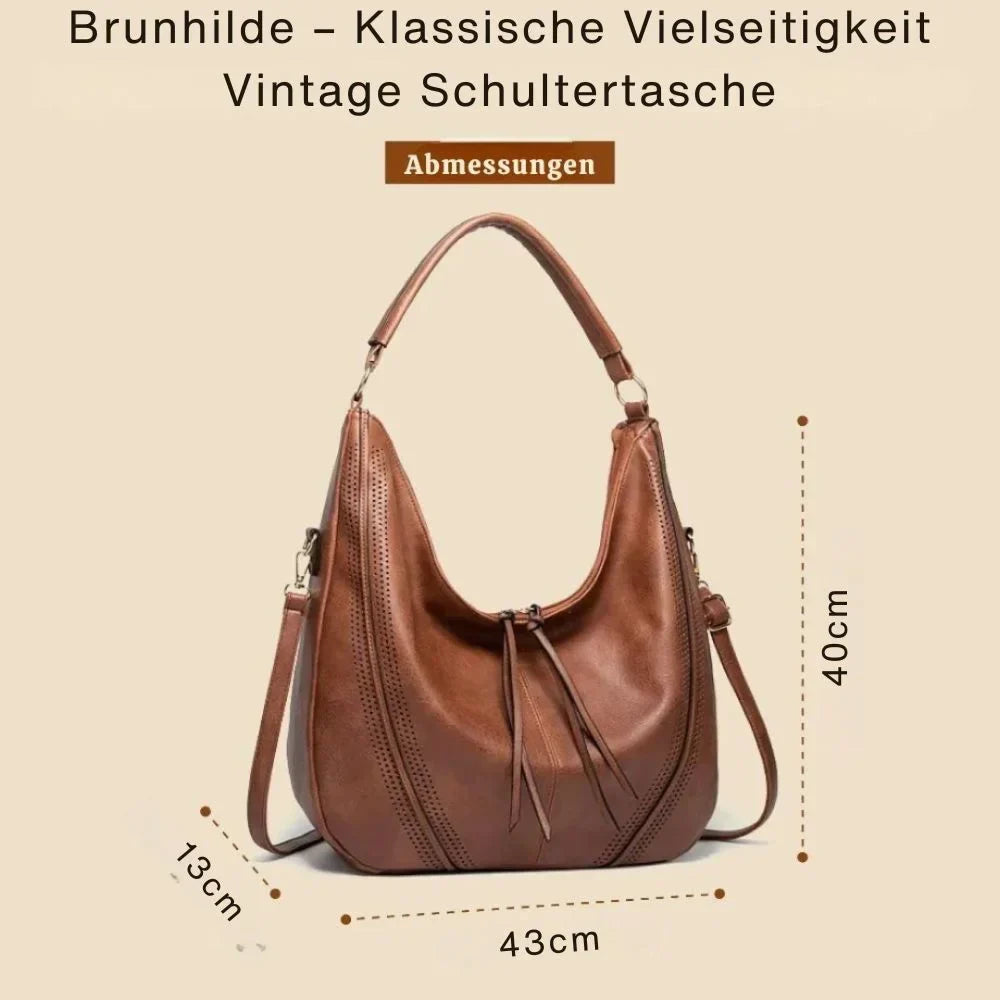 Brunhilde – Klassische Vielseitigkeit Vintage Schultertasche